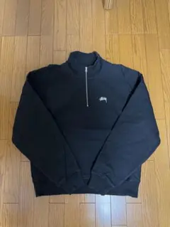 【レア】STUSSY◇紫 ロゴ刺繍 ハーフジップ フリース STUSSY - 【極美品 L】ステューシー 刺繍 ストックロゴ