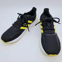 アディダス　軽量　レディース　スニーカー　ブラック×イエロー　23.5cm