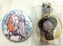 悪魔執事と黒い猫　ミヤジ　鍵型キーホルダー＆缶バッジセット　あくねこ