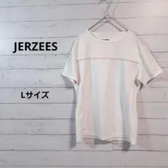 ジャージーズ ホワイト ラウンドネック Tシャツ　半袖　Lサイズ　/64