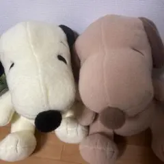 スヌーピー ぬいぐるみ ホワイト ブラウン