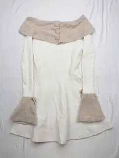 美品】ANDMARY Helen knit flare mini dress♡ - メルカリ