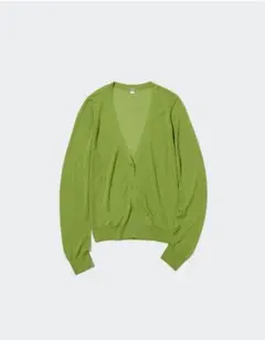 ユニクロ　ライトVネックカーディガン　グリーン