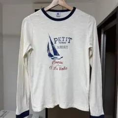 PETIT BATEAU プチバトー ロンT ヨットプリント 長袖Tシャツ 12