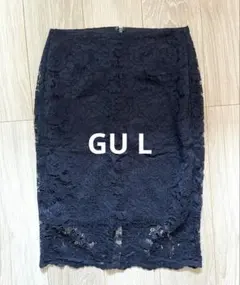 GU レースタイトスカート 紺 Lサイズのサムネイル