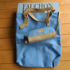 FAUCHON 青 キャンバス トートバッグ