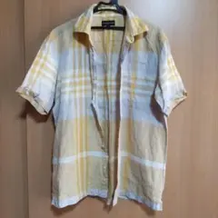THE SCOTCH HOUSE 半袖シャツ チェック柄 イエロー LLのサムネイル