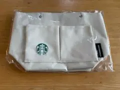 Starbucks ポケット付き小物入れ アイボリー（2025福袋）