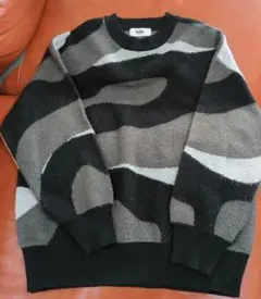 AZUL by MOUSSY カモフラージュ柄 長袖ニット