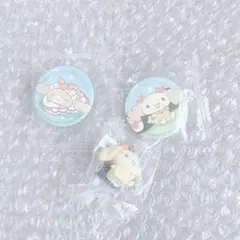 くら寿司 ビッくらポン シナモロール フィギュア 缶バッジ シフォン カプチーノ