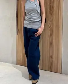 ATTISESSION ワイドデニムパンツ　434 Navyのサムネイル