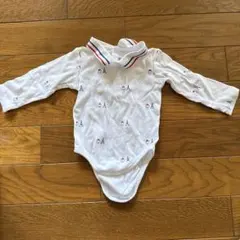 Jacadi 長袖 襟付き ボディスーツ ホワイト