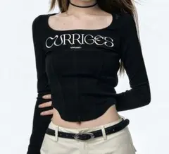 SHEIN スクエアネック クロップドトップス