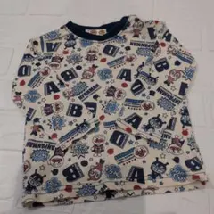 アンパンマン　総柄　 長袖Tシャツ クリーム色