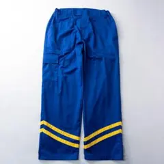 ビンテージ古着00s 裾パッチ ワーク アウトドア ブルー ワイド カーゴパンツのサムネイル