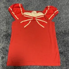 むっく さま専用 値下げ 美品 シャーリーテンプル カットソー 140 赤