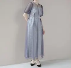 kaene ローズジャガード×チュールドレス