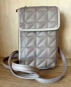 スマホポーチ ショルダー　ベージュ