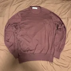 【BRUNELLO CUCINELLI】 バーガンディ コットン セーター