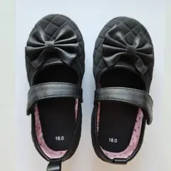 黒いリボン付きフォーマルシューズ 18.0