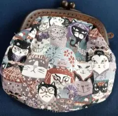 ハンドメイド猫デザイン がま口