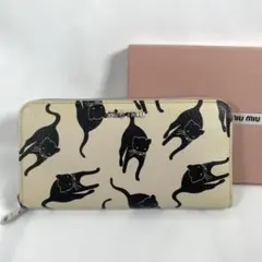 ひなたさま専用です　ミュウミュウ miu miu  ネコ　長財布　新品 miu miu ミュウミュウ ネコ 長財布 【公式通販】