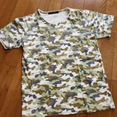 VENCE EXCHANGE カモフラ柄 Vネック Tシャツ Mのサムネイル