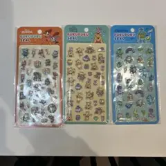 【国内正規品　ぷくぷくシール2】3シートセット　ディズニー
