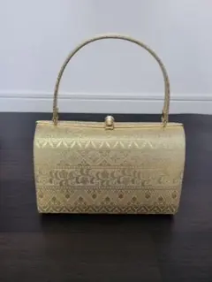 和装用バッグ 着物 小紋 訪問着 上品　結婚式　成人式　ゴールド