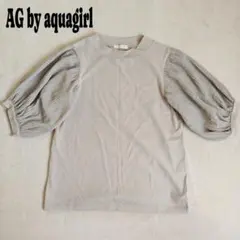 AG by aquagirl グレー Tシャツ M 半袖 パフスリーブ プリーツのサムネイル