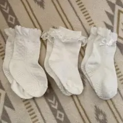 未使用　9〜14㎝　ベビー靴下　冠婚葬祭　女の子