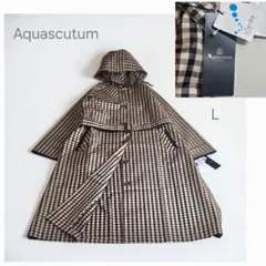 新品タグ付　アクアスキュータム レインコート L クラブチェック はっ水 フードのサムネイル