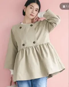 coca ギャザートレンチジャケット