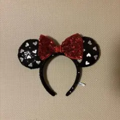 ディズニー カチューシャ ハート模様