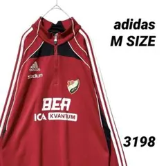 adidas アディダス トラックジャケット M ジャージ 赤 ハーフジップ