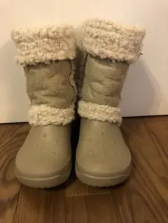 crocs クロックス 暖か素材 折り返しボアファー ロング ムートン ブーツ