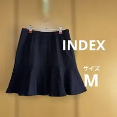 index インデックス マーメイドスカート M 紺 ピンストライプ柄 オフィスのサムネイル