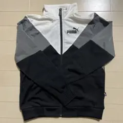【美品/子ども用140cm】PUMA トレーニングジャケット 黒・白・灰