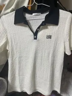 LUNE LUNE ポロシャツ 半袖 ホワイト ブラック