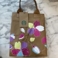 スターバックスSAKURA2024保冷クラフトペーパーショッパーS　スタバ　桜