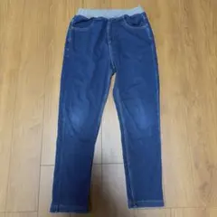 無印良品　130cm デニム　テーパードパンツ