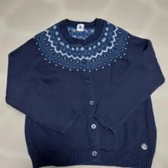 Petit Bateau ノルディック柄カーディガン 116cm