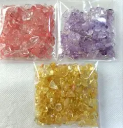 天然石さざれ石 3種セット（穴あり）