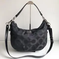 ほぼ新品✨COACH コーチ ショルダーバッグ オプアート シグネチャー
