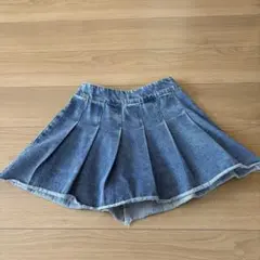 【INGNI】デニム プリーツミニスカート F ウォッシュブルー