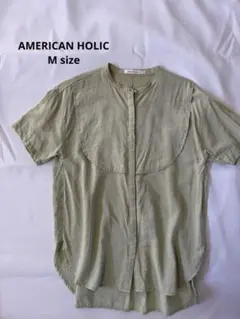 訳あり】AMERICAN HOLIC レーヨンブラウス/Mミントのサムネイル