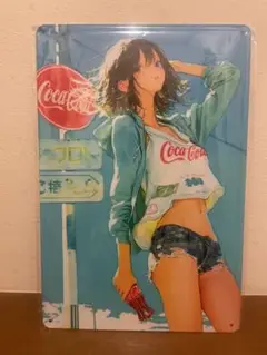 コカコーラ スカイブルー ブリキ看板 レトロ 新品 アンティーク