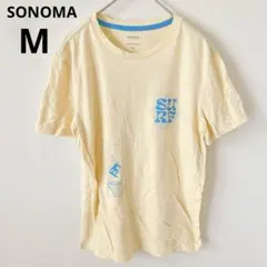 SONOMA【M】メンズ トップス Tシャツ 半袖 デザイン 黄色のサムネイル