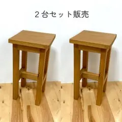 【２台セット販売】無垢サイドテーブル｜観葉植物・ナイトテーブル・花台 コンパクト