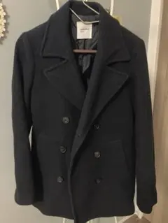 BACK NUMBER ネイビー ダブルブレスト ピーコート M